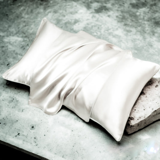 Premium Silk Pillowcase - Santorini White