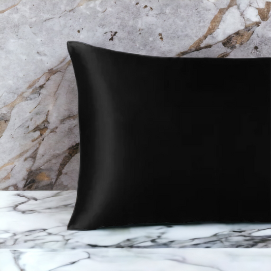 Platinum Silk Pillowcase - New York Black